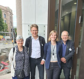 Ellen Schjølberg (ordfører i Grane),
Paul Asphaug (ordfører i Hemnes) og Harald Lie (ordfører i Hattfjelldal) på besøk i Oslo.